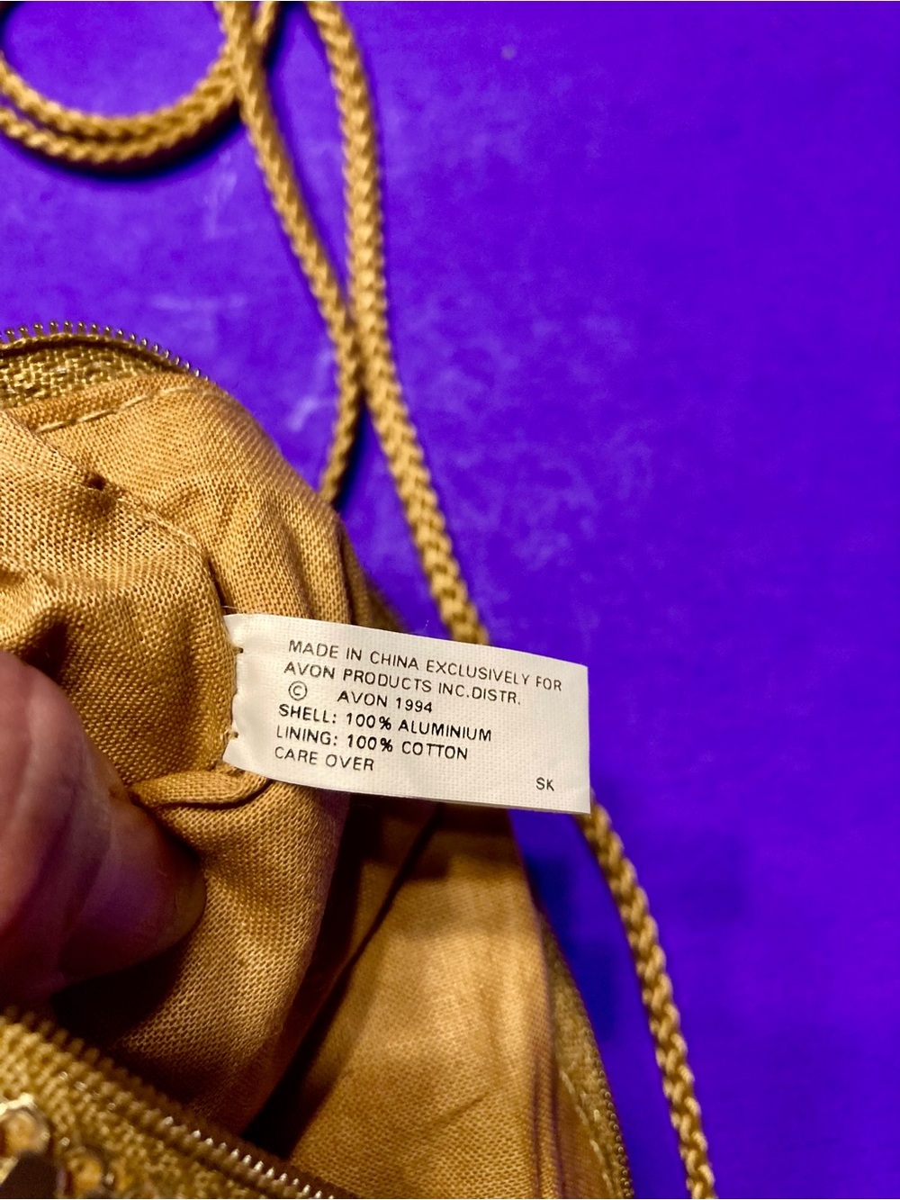 1994 Gold Metal Mesh Crossbody Bag - Picture 3 of 3